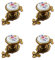 Rétro Antique Vintage Boutons de Meuble Tiroir Armoire Poignées Bouton de Tirage en Céramique, Boutons de Porte de Placard Poignées de Tiroir pour Placard Commode Cuisine Salle de Bains Armoires 4PCS