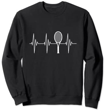 Tennis Heartbeat Pulse Love Tennisspieler Raquet Pulse Line Sweatshirt