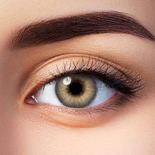 Aricona Farbige Kontaktlinsen mit Stärke, Grau, -3,50 Dioptrien, Brillante Augenfarbe & klare Sicht mit den natürlichen Farblinsen für Brillenträger mit Premium Hydrogel