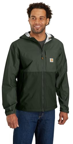 Carhartt Veste légère et pliable Storm Defender pour homme, coupe décontractée, vert forêt/vert forestier foncé, Vert forestier/vert foncé, Medium