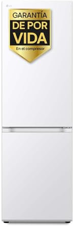 LG GBV3100DSW - Friforífico Combi Door Cooling+, 1.86m, Total No Frost, Clasificación D, Capacidad de 374l, Serie 300, Blanco