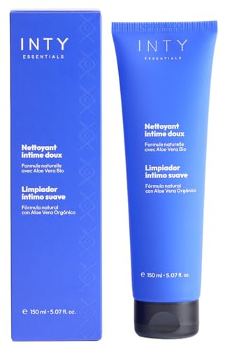 IntyEssentials – Gel lavant intime doux | aloe vera bio & huile de coco | pH physiologique | sans savon, parfum ni sulfates | vegan | testé dermatologiquement | 150 ml