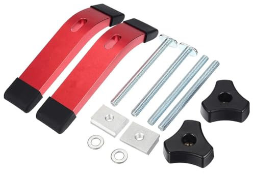 Fivetwofive 2 Piezas de Placa de Prensa, Bloque de Prensa, de Madera, Deslizante en T, Abrazadera de Sujeción, de Mesa, Herramientas para Trabajar la Madera