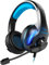 YINSAN Cuffie Gaming con Microfono per PS5 PS4 PC Xbox One Nintendo Switch Xbox, Cuffie da Gioco Cablate Over Ear con Cancellazione del Rumore, Stereo Bass Deep, LED Luce, Leggero, Blu