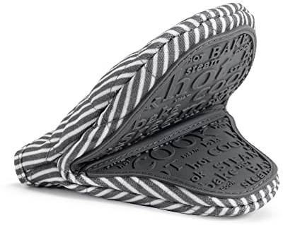 Zeal Silicone & Cotton Mini Mitt Pot Holder, Stripe Design (18x13cm)