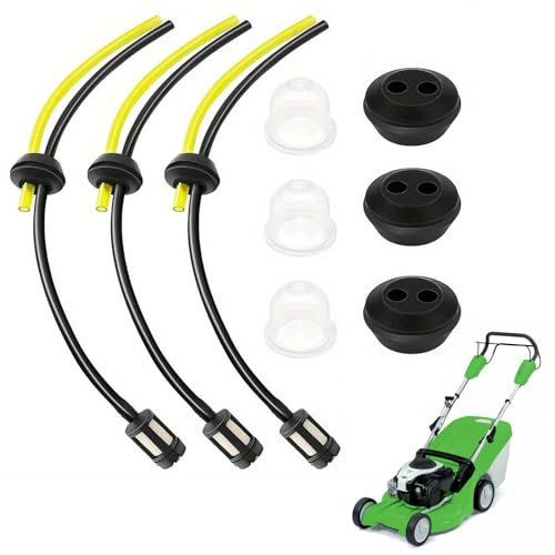 Filtro de Gasolina Kit Tubo Sello,Filtro Gasolina Desbrozadora Tubo,Universal Kit de filtros de gasolina,Tubo de Manguera de Combustible con Manguito y Junta Para Cortadora de Cepillo, Recortadora