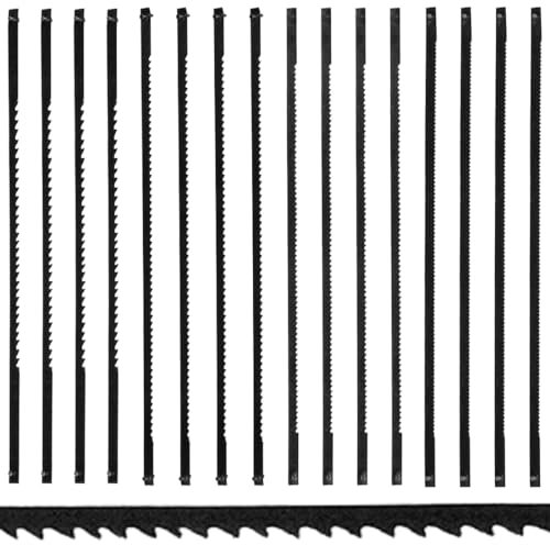GGUFAY 16 Hojas de Sierra de Marquetería 10/15/18/24 Dientes Cuchilla de Sierra de Mesa para Serrar Madera Plástico Espuma Metal Blando - 130 mm
