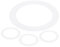 METALLIXITY Anneaux pour Spot Encastrable ID 3,19 x OD 4,53, 4 Pièces d'Anneaux pour Spot Encastrable en Métal pour Couvrir les Luminaires Encastrés au Plafond, LED, Blanc