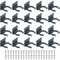 WPNCYK Kitchen Plinth Clips & Brackets Kick Boardc FITS 32MM - 20 Pack with 40 Screws | Black Plastic, Sturdy & Wear-Resistant, Secure Kickboard Installation