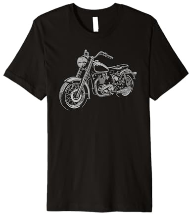 Cruiser motorcycle, vintage motorbike retro distressed Premium T-Shirt