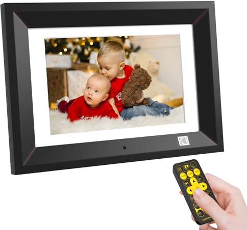 KODAK Marco Digital Fotos 10 Pulgadas Marcos de Fotos Digitales con Control Remoto, Marco Foto Electrónico HD Pantalla IPS, Reproductor de Foto/Video/Música, Montaje en la Pared, Rotación Automática