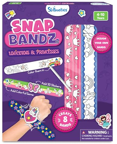 Skillmatics DIY Art & Craft Activity – Snap Bandz, Unicorns & Princesses