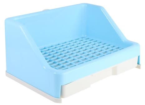 SHINEOFI Lettiera per Conigli Lop Ear in Plastica Resistente Vaschetta con Cassetto Antiribaltamento e Design Anti-sporcizia Toilette Interna per Conigli Nano Facile da Pulire e Sicura
