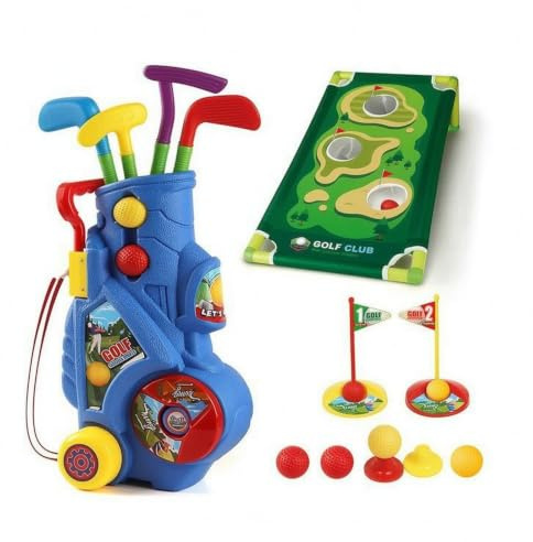 FytStycale Chariot Golf Jouet avec Accessoires Complet Jouet Golf Sûr Jeu pour Enfants, Maison