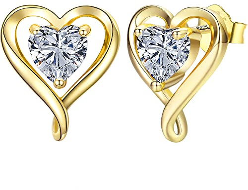 LAVUMO Boucles D'oreilles Femme en Véritable Argent Sterling 925/Laiton Bijoux Cadeau Original pour Femme Copine Maman à Noel Anniversaire Saint Valentin Fete des Meres