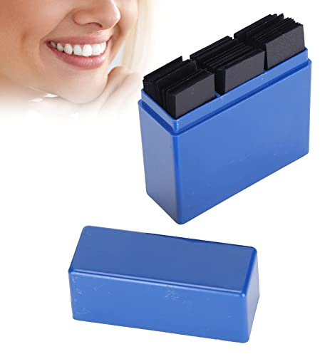 300 Pezzi Carta Dentale Di Articolazione, Carta Dentale Flessibile Sottile Del Morso Carta Dentale Assorbente Strisce Abrasive Interdentali Con Il Dispenser Di Plastica (Blu)