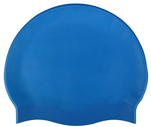 Blue Reef Badekappe, Mütze, Badehauben aus Silikon, dehnbar, Unisex, für Damen und Herren, Einheitsgröße, für Erwachsene ab 8 Jahren, leicht anzuziehen, Königsblau