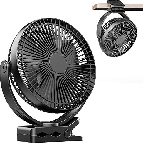 ATEngeus USB Ventilator, Handventilator Ventilator Klein Ventilator USB Mini Ventilator 4 Geschwindigkeiten,90° Rotatable USB Lüfter Geräuscharm, für Büro, Zuhause und im Freien (TF29)