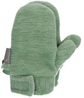 Sterntaler Baby Unisex Fäustel Melange Handschuh - Kinder Fäustlinge Winter, Handschuhe Gefüttert Mit Baumwollfleece - Grün, 2