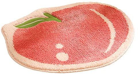 WAITLOVER Zitronen-Badematte für Badezimmer, rutschfest, niedlich, lustig, Obst, Badematte, zottelig, Duschteppich, saugfähig, Badewanne, 60 cm, waschbar, Q0L4 Badezimmer