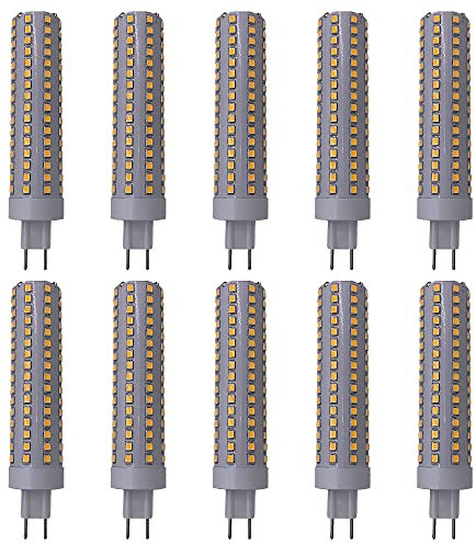 PAZWAHF Lampadine LED G8.5 dimmerabili, Lampadina G8.5 Bi-Pin Base Corn, 15 Watt 1500LM 360° Angolo del Fascio, 3000K 4000K 6000K AC 85V~265V (Confezione da 10)
