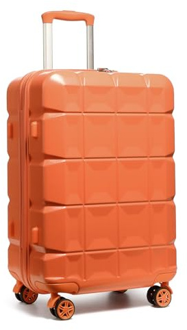 KONO Valigia rigida, Colore: arancione., Mittelgroß Koffer