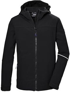 killtec Jungen Softshelljacke/Outdoorjacke mit Kapuze KOS 143 BYS SFTSHLL JCKT, schwarz, 140, 43255-000
