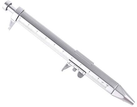 Penna a sfera con inchiostro a gel a forma di rotolo, penna in plastica a forma di penna, righello pinguino, strumento di misura protable