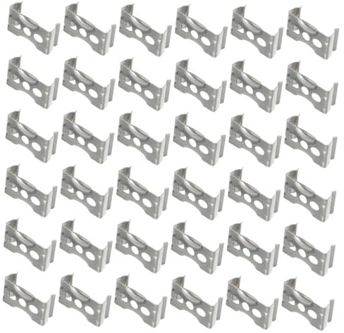 UKCOCO 100Stücke Lichtrohrstütze Lichthalterung Eisenclips für LED Röhren Einfach zu Installieren Vielseitig Einsetzbar für Haushaltsgeräte und Industriebeleuchtung