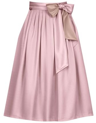 Foweknow Dirndl Apron 70 cm Skirt Length Women's Apron for Dirndl German Dirndl Dress Comfortable Easy Care Plain Traditional Costumes Festival Accessory Bavarian Oktoberfest Costume, pink, S