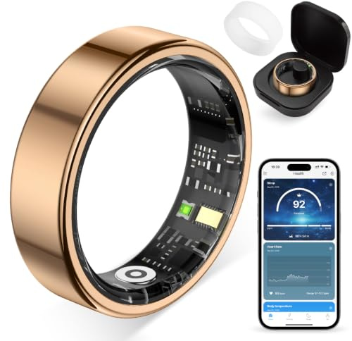 Smart Ring for Women, Health Tracker & 5ATM, COLMI R02. (Rose Gold, 10#)
