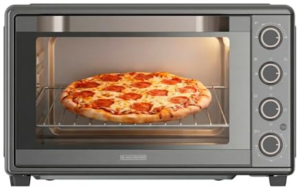 BLACK+DECKER – Forno Elettrico BXOV4500E | 2000W | 45L | 15 modalità | A Convezione | Timer 90 min | Funzione STAY ON | Doppio Vetro | Luce Interna | Teglia Raccoglibriciole | Accessorio Spiedo
