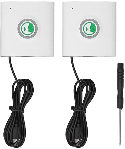 ZenithAur expanderbar 2 Way Talk-dörrklocka med justerbara högtalare för lägenheter/villor, en smart röstdörrklocka för aldrig försvunna besökare (Vit)