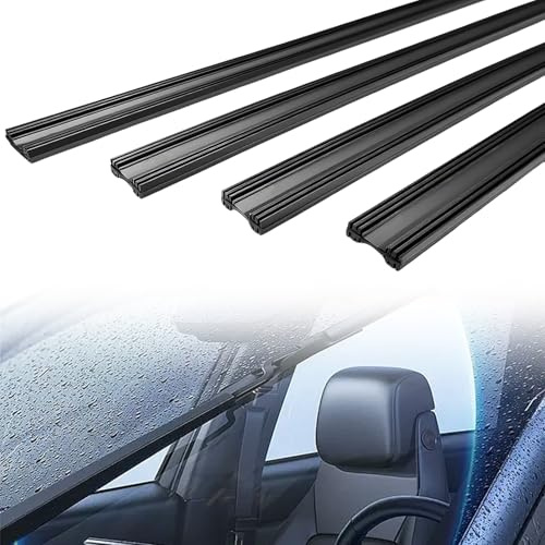 4Pcs 32 Wiper Blade Refills, Universal Rubber Replacement Strips | Universal Cut to Fit Design, Ideal for Replacing Worn Wiper Rubber Without Changing the Entire Blade