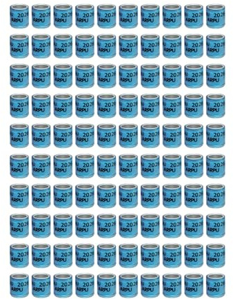 Perfeclan 100 Anillos para Patas de Paloma 2026, para Entrenamiento, Identificación Fácil, Anillos para Patas de Paloma, Anillos para Identificar Palomas, para, América Azul
