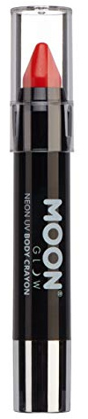 Moon Glow - Neon UV Paint Stick Body Crayon for the Face & Body – Intense Red