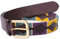 Shires Aubrion Drover Polo-Gürtel, 35 mm, Gelb/Dunkelgrün/Violett, 70 cm, Y/Dg/P