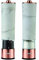Tower T847005WR Marble Rose Gold Electric Salt and Pepper Mill with LED Light, Battery-Operated Grinding Mechanism, White Marble and Rose Gold