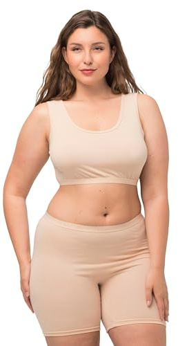 Ulla Popken Bustier à Enfiler Uni Soutiens-Gorge, Blanc Nacré, 52-54 Femme