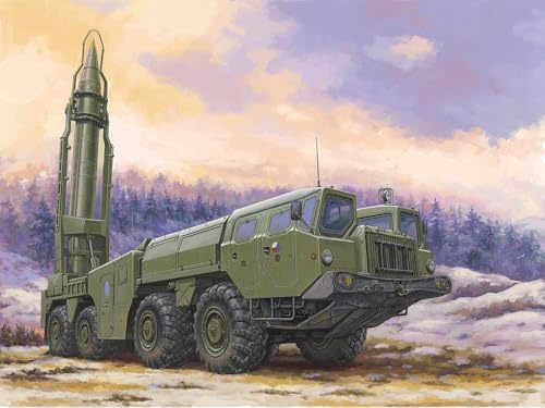 Hobbyboss 82939 1/72 9P117M1 - Lanzador de Cohetes con R17 en Elbrus, Juego de construcción de maqueta, Multicolor