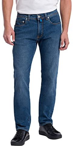 Pierre Cardin Lyon Tapered Jeans, Ocean Blue Stonewash, 40W x 32L para Hombre