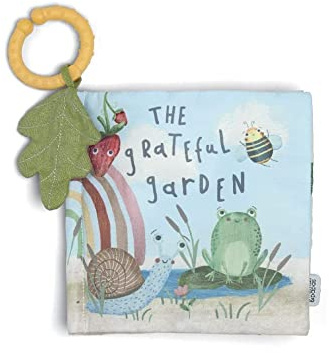 Mamas & Papas Interactive Activity Book with Crinkly Pages, Squeaker, Teething Ring, Grateful Garden