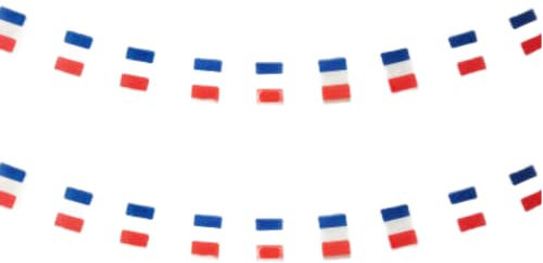 Bandera de Francia 40 unidades bandera de Francia, guirnalda Francia 11.4M, banderines Francia, bandera Nacional Banderas Europeas 14 x 21 cm para Decoraciones de Bares de Jardín