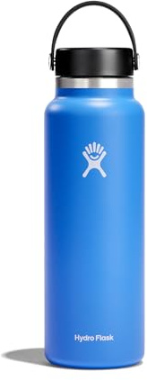 Hydro Flask - Water Bottle 1180 ml (40 oz) - Vacuum Insulated Stainless Steel Water Bottle with Leak Proof Flex Cap and Powder Coat - Wide Mouth - Cascade