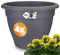 Gardebruk® 4X Pots de Fleurs Torino Campana Anthracite 35x26cm Rond Cache-Pot Pot à Plantes Plastique Caisse à Fleurs