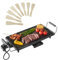 Emperial Teppanyaki Grill - Electric BBQ Grill with Non-Stick Table Top Plate, 2000W, Easy Clean, Adjustable Temperature Control, Oil Drip Tray & 8 Spatulas - 46x26x10cm