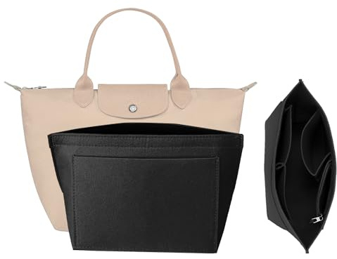 XSDSLS Organisateur de sacs à main - Organiseur de portefeuille pour Longchamp - En feutre - Plusieurs poches - Pour Longchamp Le Pliage - Accessoires de portefeuille - Sac de transport Longchamps