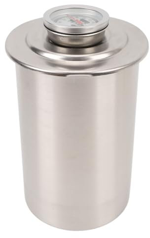 Cubo de Carne Al Vapor, Olla a Presión de Carne para Hacer Jamón de Acero Inoxidable, Olla a Presión de Carne de Tocino de Cocina de Acero Inoxidable con Termómetro de Gran (Tipo