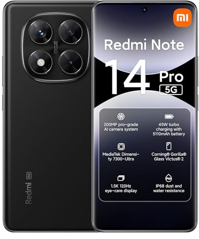 Xiaomi REDMI Note 14 Pro 5G (6.67'' - 12/512GB) Black