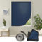 Fensterrollo Klemmrollo 140 x 130 cm, Verdunklungsrollo Thermo Und Hitzeschutz Ohne Bohren mit Bohren Rollo Fensterrollo, mit Klettband für Fenster Türen, Blau